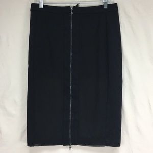 BCBGMAXAZRIA Black Francesca Mesh Pencil Skirt